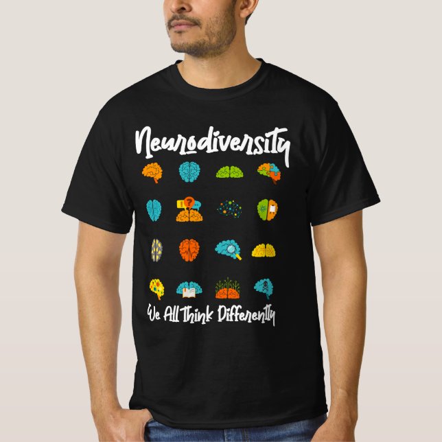 We All Think Differently Neurodiversity Shirt Auti (Front)