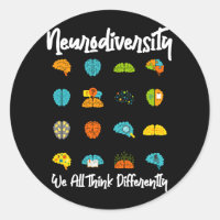 We All Think Differently Neurodiversity Shirt Auti