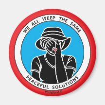 We All Weep The Same 1 Red_2.25” Round Magnet