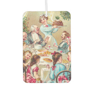 We All Wish You a Merry Christmas - Vintage Card Car Air Freshener