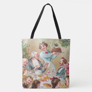 We All Wish You a Merry Christmas - Vintage Card Tote Bag