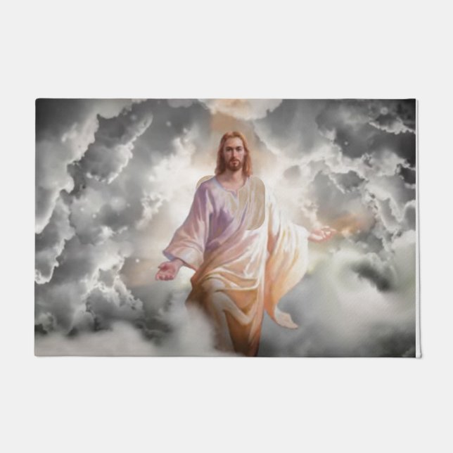 WE and JESUS WELCOME YOU Doormat (Front)