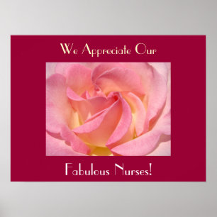 We Appreciate Our Fabulous Nurses art prints Pink