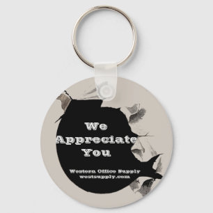 We Appreciate You Torn Paper Business Thank You Key Ring