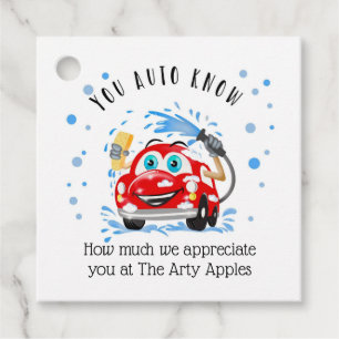 we appreciated you car wash gift tags