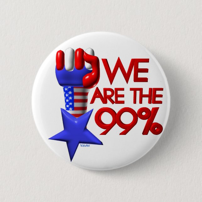 We are 99% rising star 6 cm round badge (Front)