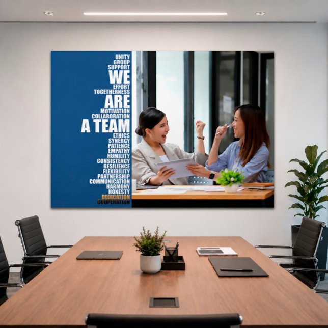 WE ARE A TEAM Inspirational Wall Art for Offices (Modern motivational wall art for collaborative workspaces and meeting rooms.)
