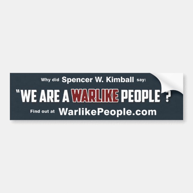 We are a Warlike People Bumper Sticker (Front)