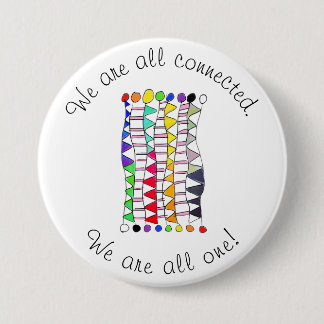We Are All Connected & One Diversity Celebration 7.5 Cm Round Badge