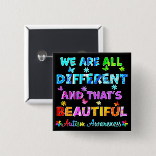 We Are All DIFFERENT 15 Cm Square Badge
