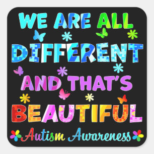We Are All DIFFERENT Square Sticker