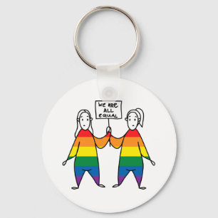 We Are All Equal Key Ring