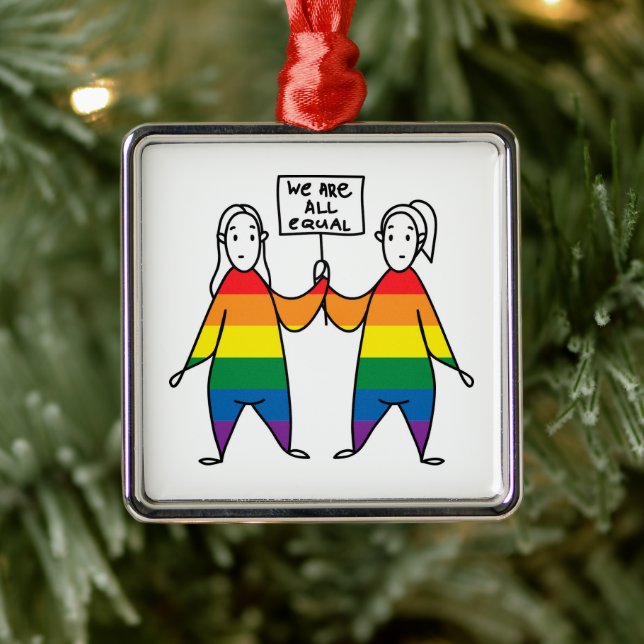 We Are All Equal Metal Tree Decoration (Tree)