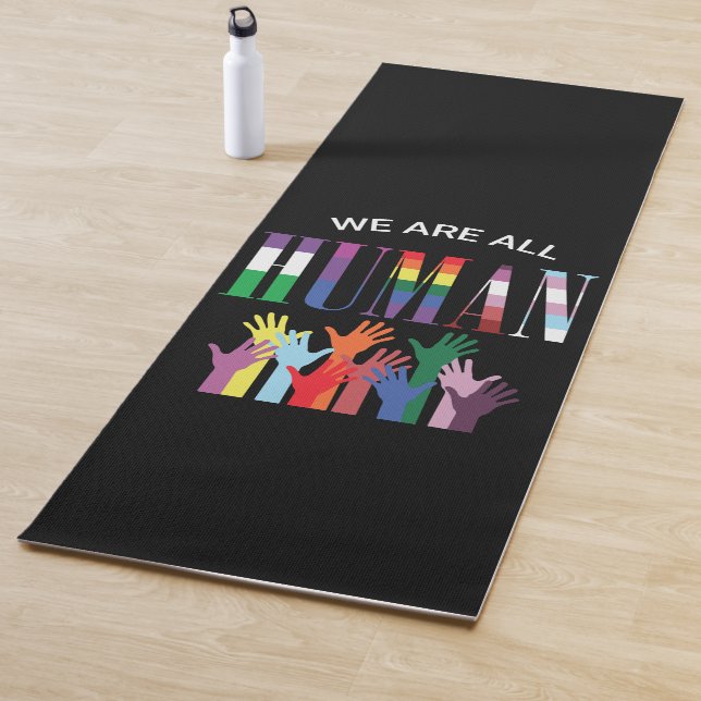 We Are All Human Colourful Hands  Yoga Mat (In Situ)