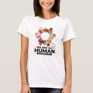 We are all human LGBTQ pride rainbow hands T-Shirt