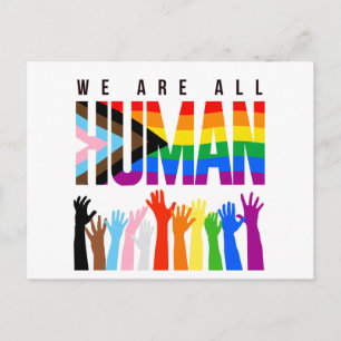 We are all human postcard