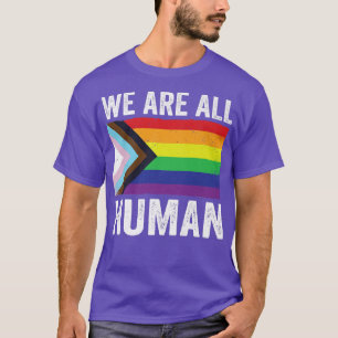 We Are All Human Pride Month LGBTQ Black Pride Fla T-Shirt