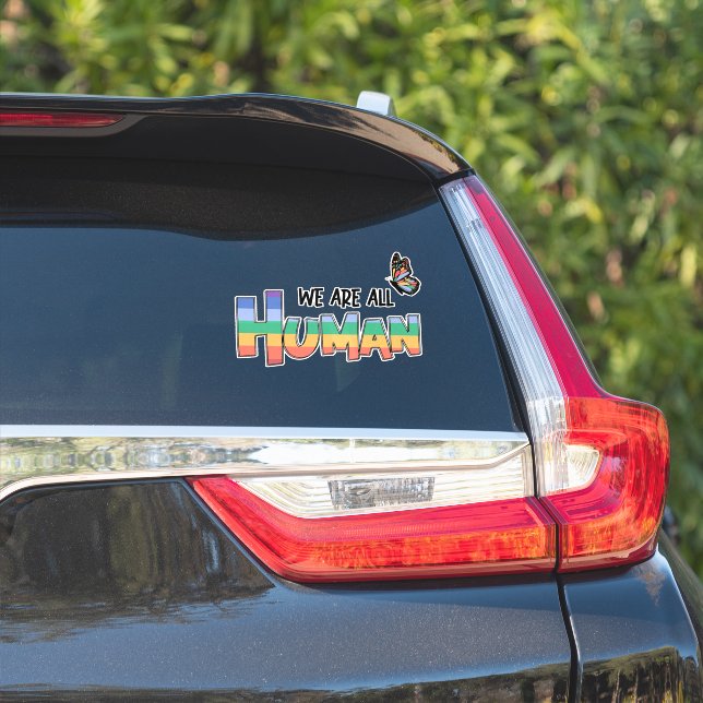 We Are All Human Rainbow (Car Side)