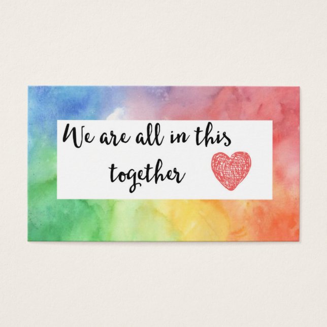 We Are All In This Together Acts of Kindness Card (Front)
