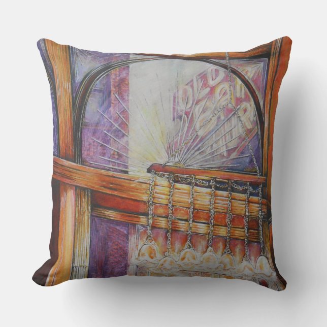 We Are All Moths Flying Around the Same Light. Cushion (Front)