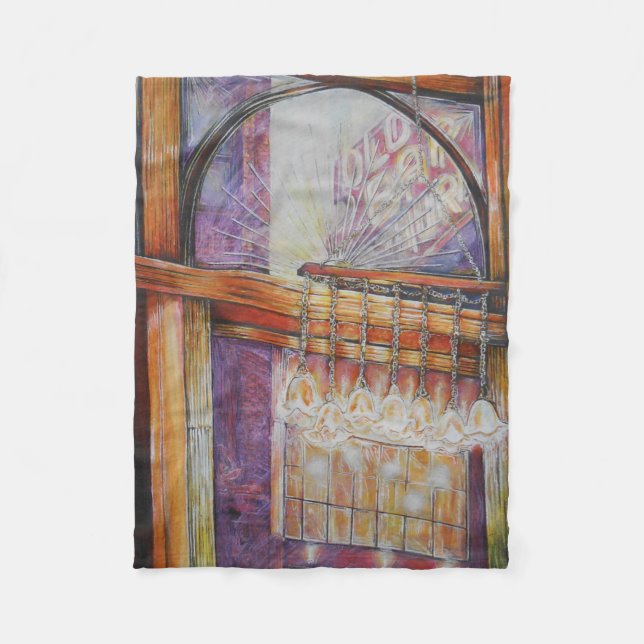 We Are All Moths Flying Around the Same Light. Fleece Blanket (Front)