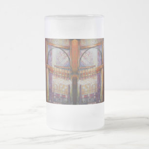 We Are All Moths Flying Around the Same Light. Frosted Glass Beer Mug