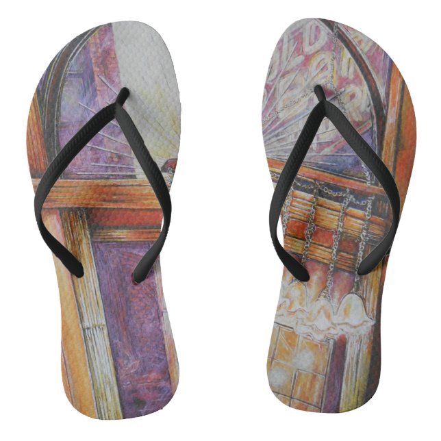 We Are All Moths Flying Around the Same Light. Jandals (Footbed)
