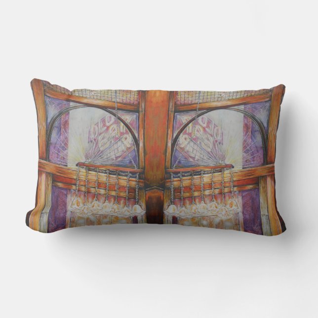 We Are All Moths Flying Around the Same Light. Lumbar Cushion (Front)