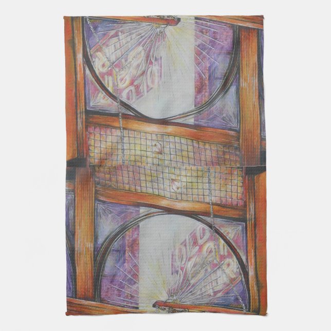 We Are All Moths Flying Around the Same Light. Tea Towel (Vertical)