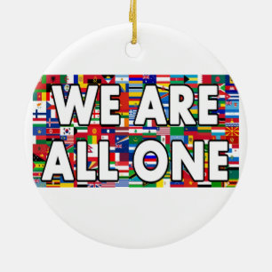 We Are All One Ceramic Tree Decoration