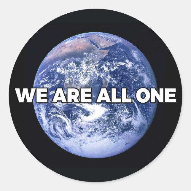 We Are All One Classic Round Sticker (Front)