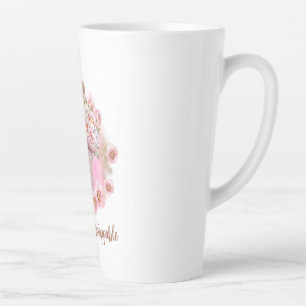 We Are All Unstoppable - Floral Empowerment Tee Latte Mug