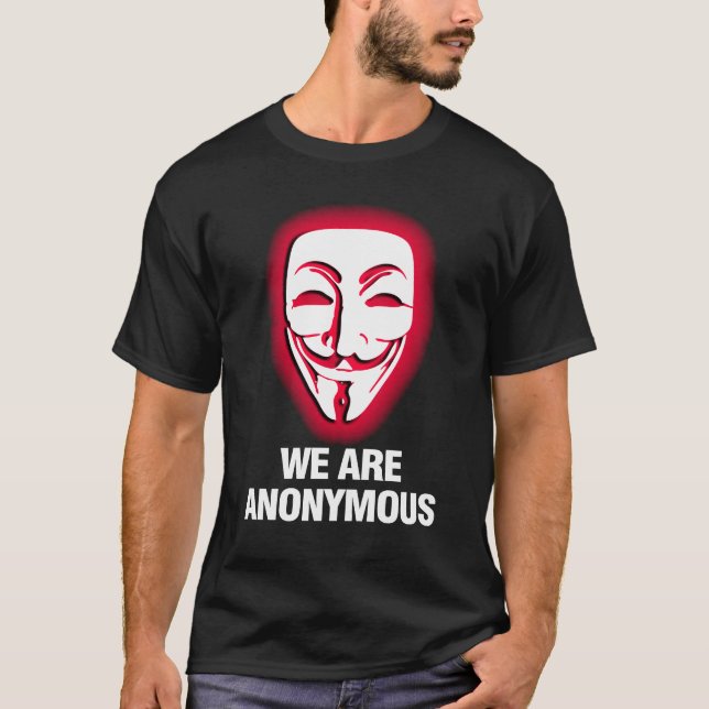 WE ARE ANONYMOUS. (RED) T-Shirt (Front)