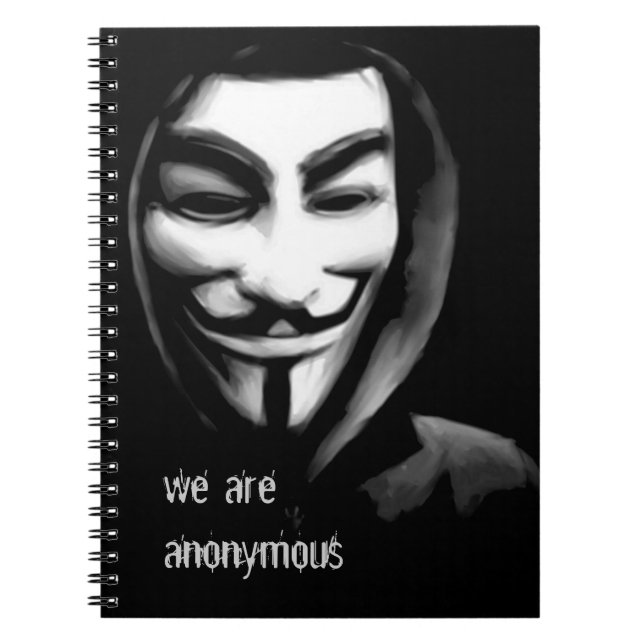 we are anonymous spiral notebook (Front)