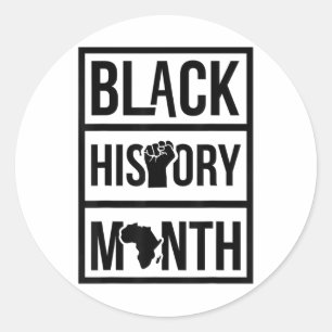 We Are Black History African American Melanin Men Classic Round Sticker