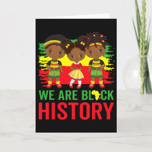 We Are Black History Month Kente Afro African Blac Card