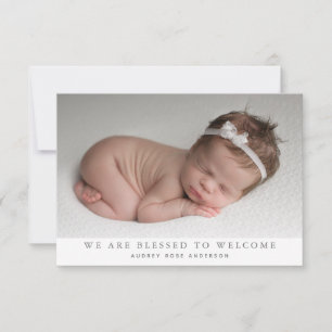 We Are Blessed Photo Collage New Baby Birth  Announcement