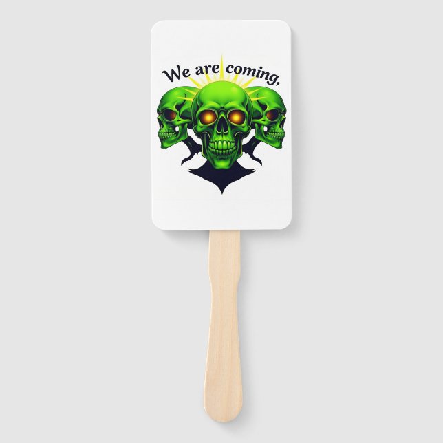 We Are Coming: Power and Fear in One Design Hand Fan (Front)