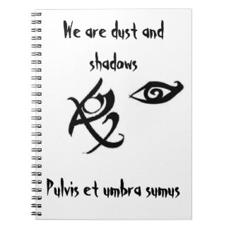 We are dust and shadows notebook