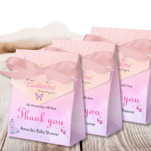 We Are Enchanted To Meet You Butterfly Baby Shower Favour Box