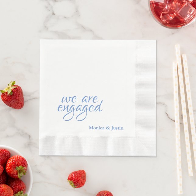 We Are Engaged Cocktail Napkin (Insitu)