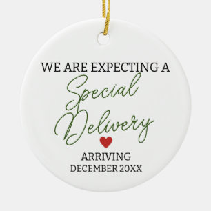 We are expecting a special delivery pregnancy  ceramic tree decoration