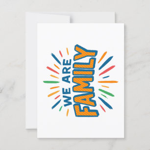 We are Family 1 Postcard