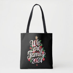We Are Family Christmas 2024 Matching Pajama  Tote Bag