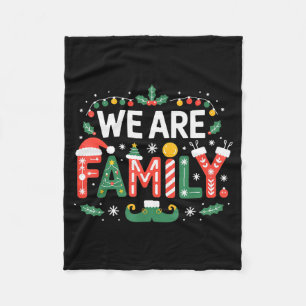 We Are Family Christmas 2025 Pajamas Funny Matchin Fleece Blanket