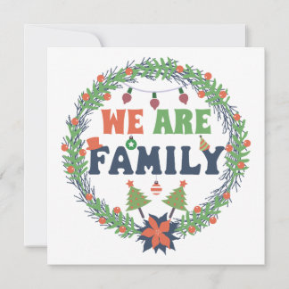 "We Are Family" Christmas  Invitation