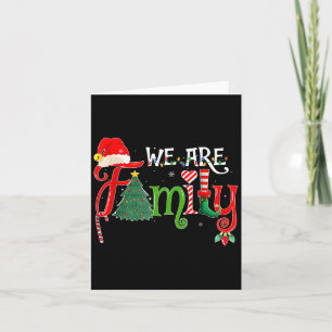 We Are Family Christmas Pajamas Funny Matching Xma Card