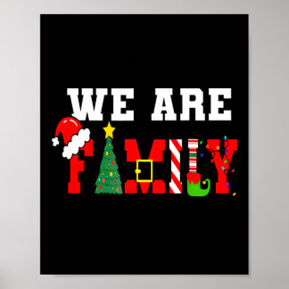 We Are Family Christmas Pyjamas Matching Xmas Poster