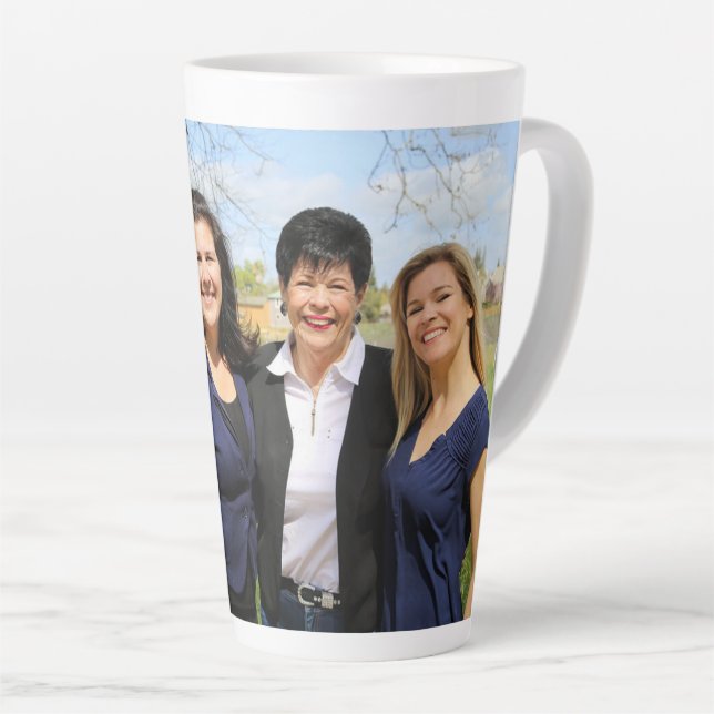 We Are Family Custom Photo Latte Mug By Zazz_it (Right Angle)