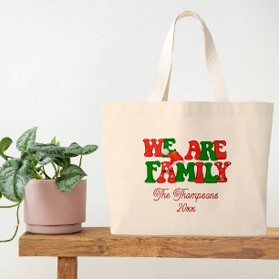 We Are Family Personalised Matching Christmas 2023 Large Tote Bag